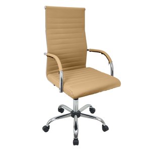 Cadeira Eames Esteirinha Presidente Escritório Boston Eames Alta - Bege
