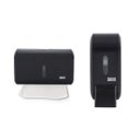 Ver imagem 1 de Saboneteira Líquida C/ Reservatório 400ml+ Dispenser Papel Toalha Compacto Urban - Preto