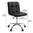 Ver imagem 4 de Kit 4 Cadeiras Office Gomos Escrivaninha Giratória com Rodinhas e Regulagem de Altura – Preta