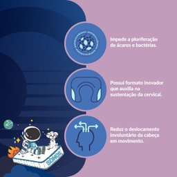 Almofada de Pescoço Sonos Infantil para Viagem e Descanso - Lilás - 3