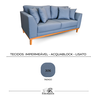 Sofá | Pierri Base Madeira & Acquablock - 2 Lugares | 170cm - Indigo - 5