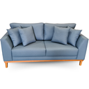Ver imagem 1 de Sofá | Pierri Base Madeira & Acquablock - 2 Lugares | 170cm - Indigo