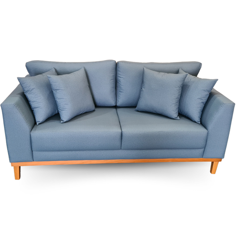 Sofá | Pierri Base Madeira & Acquablock - 2 Lugares | 170cm - Indigo.