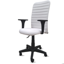 Ver imagem 1 de Cadeira Presidente Ergonômica Branca Nr17 Executiva Giratória Cromada Confortável Costura