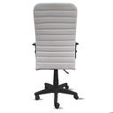 Ver imagem 4 de Cadeira Presidente Ergonômica Branca Nr17 Executiva Giratória Cromada Confortável Costura