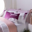 Ver imagem 4 de Kit Edredom Linho Colorful Casal King 5 Peças 100% Poliéster - Rosa