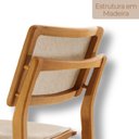 Ver imagem 5 de Conjunto com 2 Banquetas em Madeira Eloá Bege/Off White/Imbuia Marrom