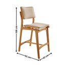 Ver imagem 2 de Conjunto com 2 Banquetas em Madeira Eloá Bege/Off White/Imbuia Marrom