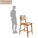 Ver imagem 4 de Conjunto com 2 Banquetas em Madeira Eloá Bege/Off White/Imbuia Marrom