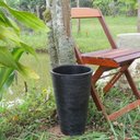 Ver imagem 7 de Kit Vaso Planta + Prato 35x25 Redondo Cônico Polietileno BGPLASTICOS PRETO 002