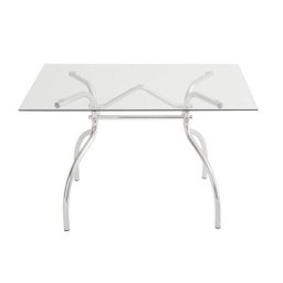 Mesa Retangular com Tampo de Vidro 4025  - 1