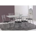 Ver imagem 3 de Mesa Retangular com Tampo de Vidro 4025 Transparente/Cromado