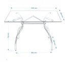 Ver imagem 2 de Mesa Retangular com Tampo de Vidro 4025