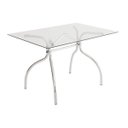 Ver imagem 4 de Mesa Retangular com Tampo de Vidro 4025 Transparente/Cromado