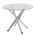 Ver imagem 5 de Mesa Redonda com Tampo de Vidro 4800 Transparente/Cromado