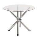 Ver imagem 1 de Mesa Redonda com Tampo de Vidro 4800 Transparente/Cromado