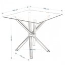 Ver imagem 2 de Mesa Quadrada com Tampo de Vidro 4804