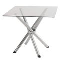 Ver imagem 4 de Mesa Quadrada com Tampo de Vidro 4804 Transparente/Cromado