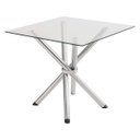 Ver imagem 1 de Mesa Quadrada com Tampo de Vidro 4804 Transparente/Cromado