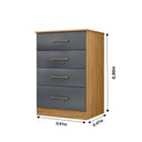 Ver imagem 7 de Kit Guarda Roupa Casal Ms 912 + Cômoda Ms 913 - Freijó / Cinza Freijó / Cinza