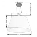 Ver imagem 4 de Lustre Pendente Cone Md-4141 Cúpula em Tecido 30/50x35cm Rustico Bege - Bivolt