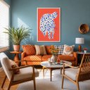 Ver imagem 5 de Quadro Canvas Gato Estilizado Orange 60X40cm Mold Preta