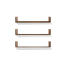 Kit Prateleira Decorativa em U - MDF Amadeirado 60x11,5x20 cm 3 pçs - Smart Eco - 3