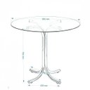 Ver imagem 2 de Mesa Redonda com Tampo de Vidro 4111 Transparente/Cromado