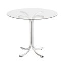 Ver imagem 1 de Mesa Redonda com Tampo de Vidro 4111 Transparente/Cromado