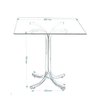 Mesa Quadrada com Tampo de Vidro 4112  - 2
