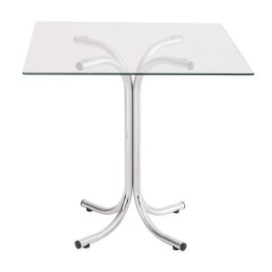 Mesa Quadrada com Tampo de Vidro 4112 