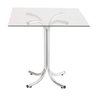 Mesa Quadrada com Tampo de Vidro 4112  - 1