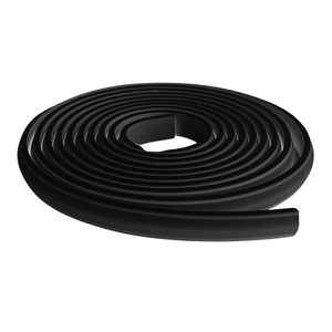 Roda Meio Moldura Eva Autocolante Preto 2,5x1 - 10 Metros