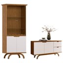 Ver imagem 1 de Cristaleira e Aparador Buffet Vicenza Ype Off White - New Ceval