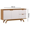 Ver imagem 3 de Cristaleira e Aparador Buffet Vicenza Ype Off White - New Ceval