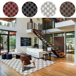 Tapete Casablanca Jacquard Antiderrapante 1,32x2,50 Metros Bege Casa Dona - 4
