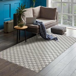 Tapete Casablanca Jacquard Antiderrapante 1,32x2,50 Metros Bege Casa Dona - 2