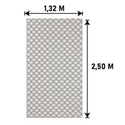 Tapete Casablanca Jacquard Antiderrapante 1,32x2,50 Metros Bege Casa Dona - 3
