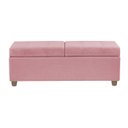 Ver imagem 2 de Recamier Bau Madri 1,20m Corino Rosa Bebe - Inova Decorações