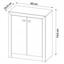 Ver imagem 5 de Conjunto Home Office 4 Peças com 1 Mesa em L, 1 Estante, 1 Gaveteiro e 1 Armário para Escritório Pre