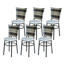 Ver imagem 1 de 6 Cadeiras para Cozinha Preta Hawai Cappuccino Premium Assento Floral Cor:floral Areia