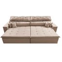Ver imagem 6 de Sofá Retrátil e Reclinável 2,92m Luxos Cama Inbox Velusoft Bege