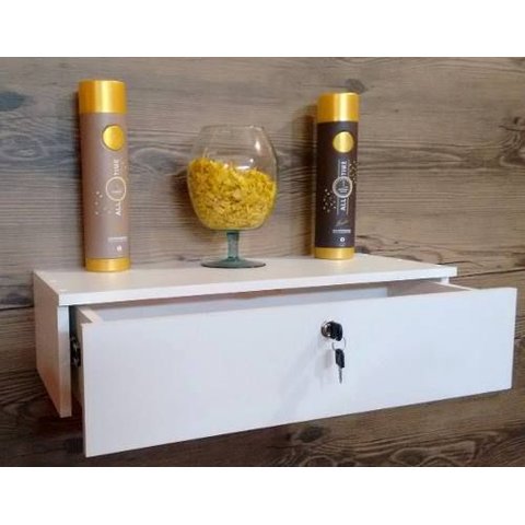 Console/ Penteadeira/Mesa Suspensa de 1 Gaveta com Chave