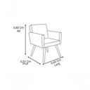 Ver imagem 2 de Cadeira Poltrona Luxo Decorativa Vermelho Bordo Sala de Jantar Escritorio Recepção