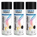 Ver imagem 1 de Kit Pintura 3 Latas Tinta Cor Preto Brilhante Uso Geral