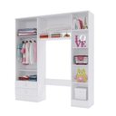 Ver imagem 2 de Conjunto Infantil Arco Íris com Guarda-Roupa 5 Portas e Mini Cama Infantil Espresso Móveis Branco