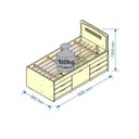 Ver imagem 3 de Cama Solteiro Multifuncional 7 Gavetas Florença Espresso Móveis