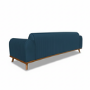 Ver imagem 4 de Sofá Living Átila Velusoft Azul Marinho, 2,50 Metros, Design Retrô.