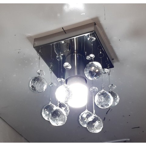 Lustre para Sala de Cristal Legítimo Ótima Iluminação Soquete E27 - Transparente