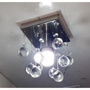 Lustre para Sala de Cristal Legítimo Ótima Iluminação Soquete E27 - Transparente